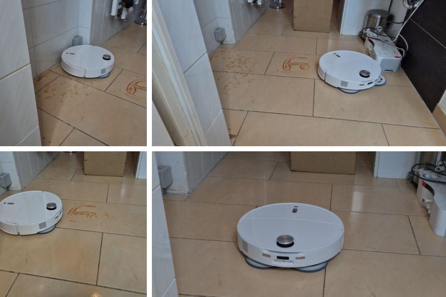 Das Testergebnis des Roborock Qrevo Curv 2 im Wisch-Extremtest ist zu sehen.